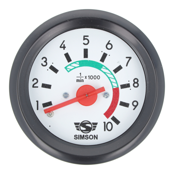 Drehzahlmesser Ø60mm (weißes Zifferblatt), Simson S51, S70